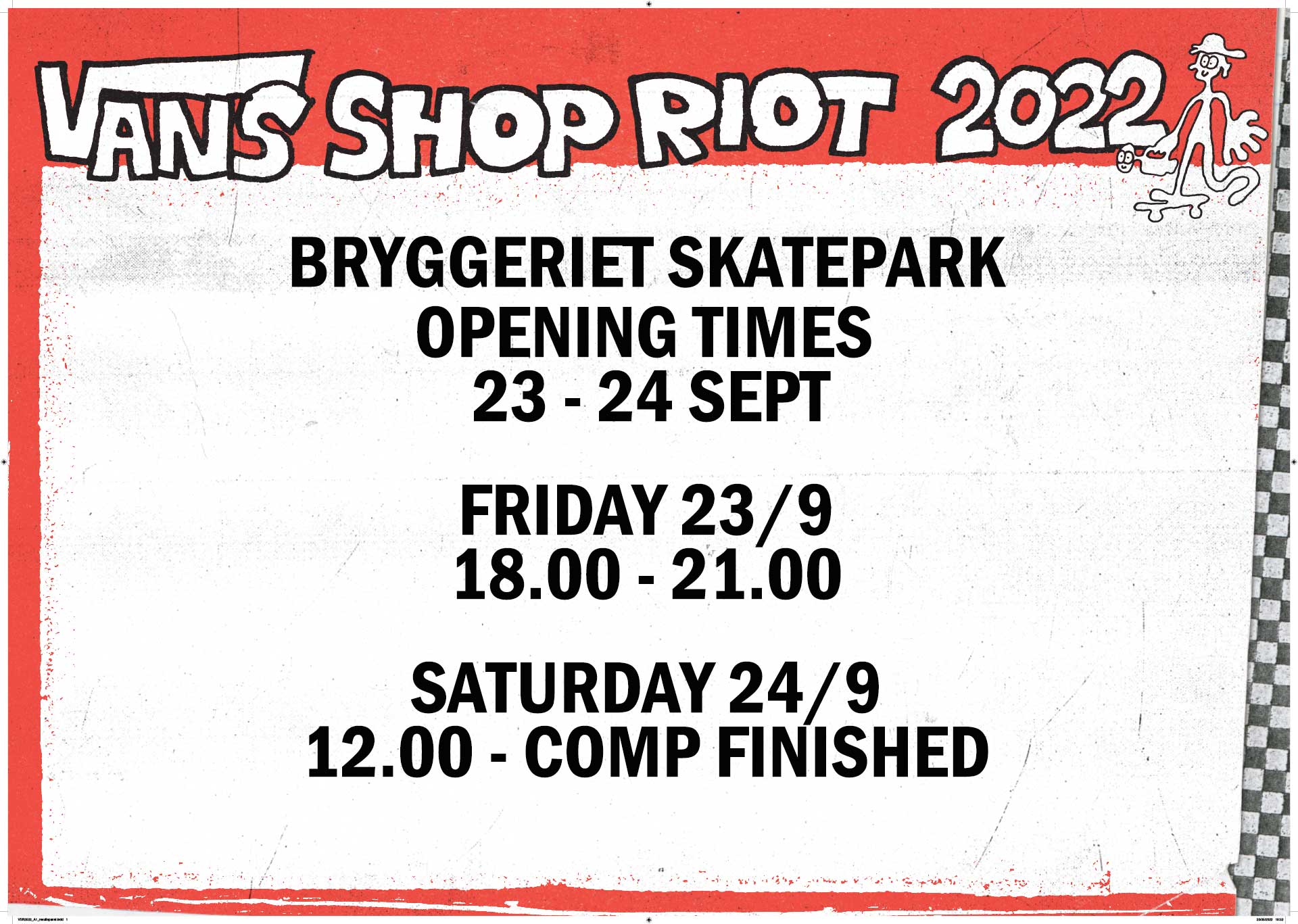 Vans-opening-times